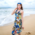 Casual vacation low MOQ dress bali sarong chiffon scarf colorful beach pareo